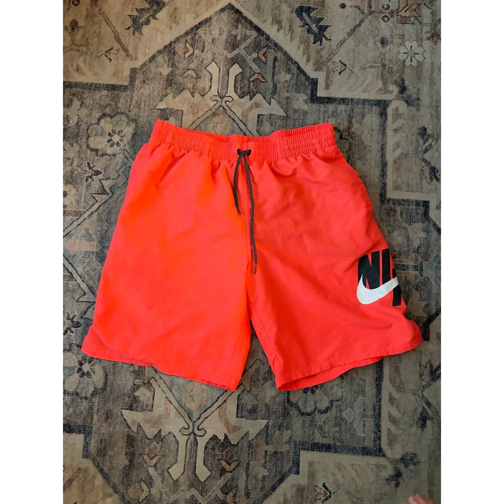 Nike Swim Trunks Mens Medium Neon Volley Shorts 7” Lined